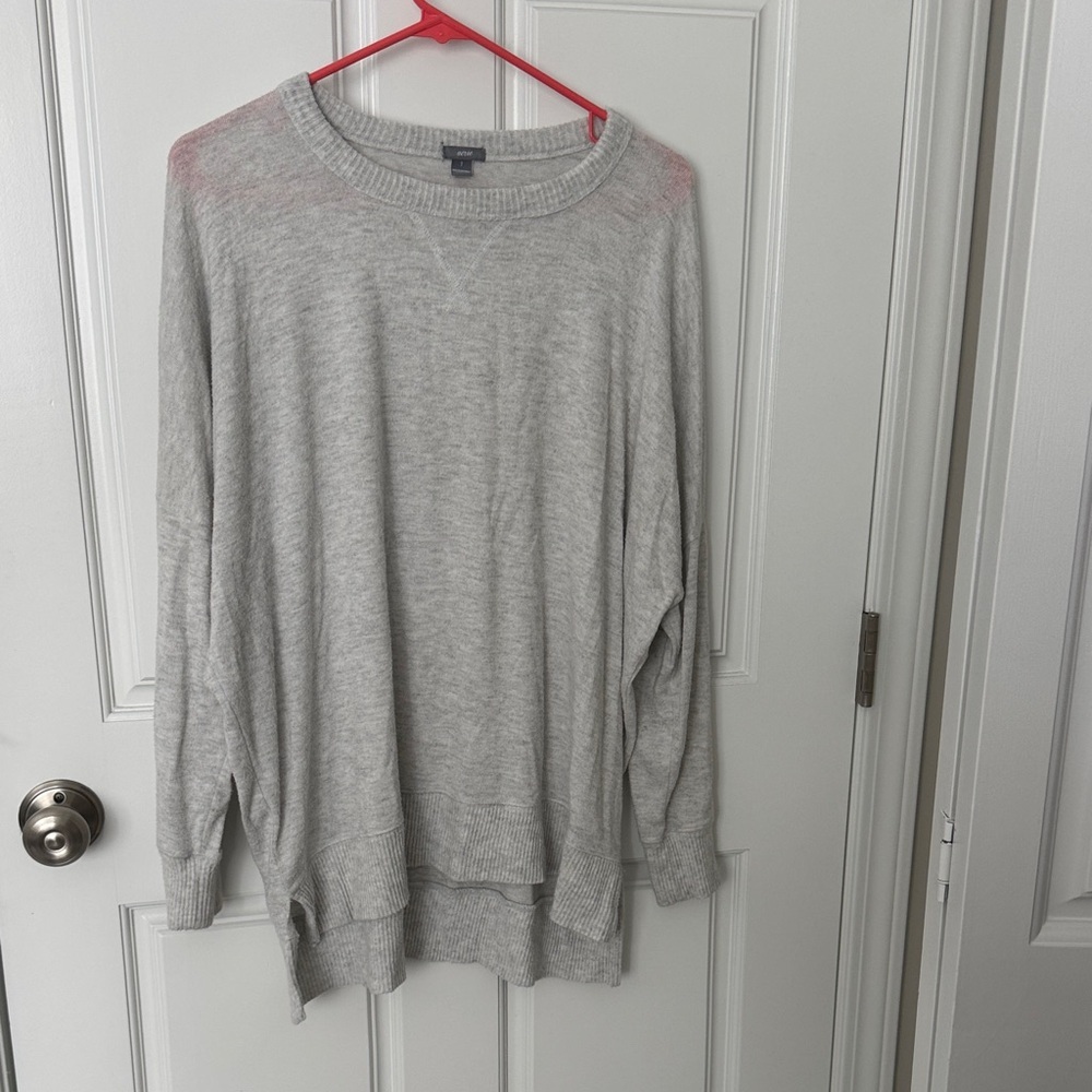 Aerie Oversized Soft Gray Knit Top